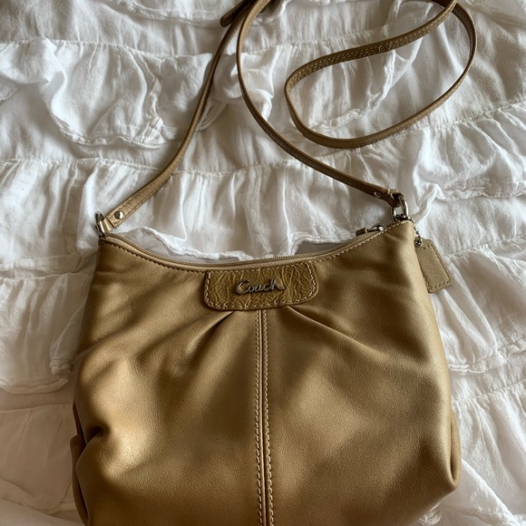 Coach Handbags - Coach beige cross body purse